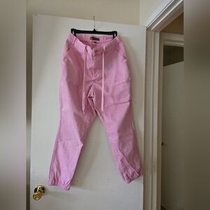 Judy Blue Pink Garment Dyed Jogger Pants-slight Defect On Left Front Pocket